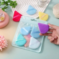 Éponge de maquillage pour le visage en velours multicolores, best-seller, mini, lavable, légère, pour le maquillage
