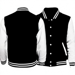 Autumn/Winter Men's Plus Size <b>Black</b> Bomber <b>Jacket</b> Tailored Leather with Thermal Lining & Turn Down Neck Menswear Essential - Product Image 1