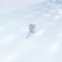 Orecchini a perno singoli minimalisti con diamante ovale a 4 griffe in platino Pt950 coltivato in laboratorio, orecchini a perno con diamante, orecchini con perline