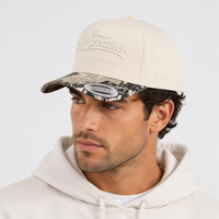 Casquette de baseball unisexe de haute qualité en tissu Oxford Dobby bicolore camouflage, logo brodé 3D personnalisé, réglable, décontractée, pour le golf et les sports