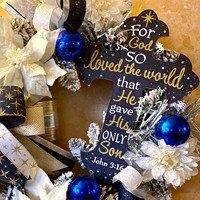 Personnalisé pour Dieu a tant aimé le monde fait à la main Antique croix décoration murale écologique en bois anniversaire décoration de la maison motif