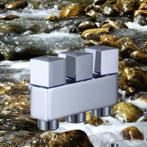 <strong>High</strong> <strong>Quality</strong> Chrome Plated Brass Wall Mounted Faucet Double Outlet Washing Machine Angle Valve Diverter <strong>Shattaf</strong> Bathroom Faucet - Product Image 2
