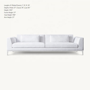 Sala de estar sofás pavo tela blanca <span class=keywords><strong>Soriana</strong></span> sofá pierna de acero inoxidable sofá de diseño simple interior - Product Image 6