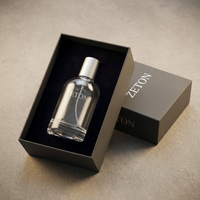Flacon de parfum cylindrique en verre borosilicate transparent vide de 30 ml, 50 ml, 100 ml, rechargeable, avec atomiseur et bouchon, impression de logo personnalisée