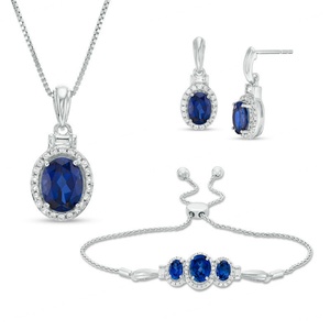 Wholesale 925 Sterling Silver <b>Gold</b> Plated Sapphire <b>Jewelry</b> <b>Sets</b> for Party Anniversary & Engagement Gifts - Product Image 3