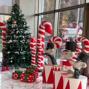 Sculpture en résine personnalisable, statue de sucette en fibre de verre pour le thème du jardin, pour les décorations de vacances, accessoires de centre commercial, Noël - Product Image 6