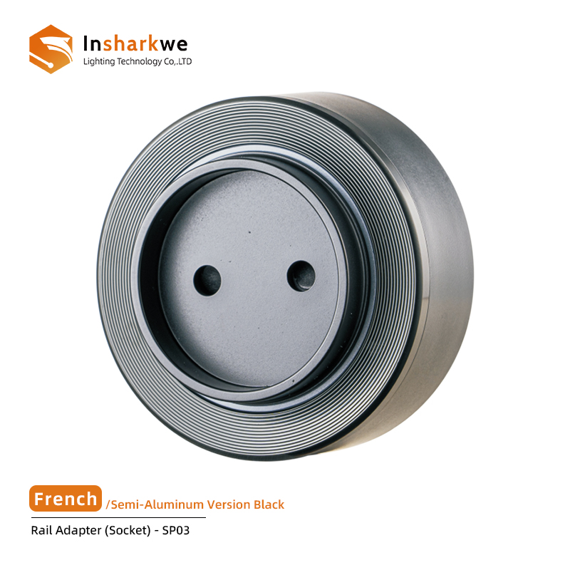 SP-03 FR Enchufe Negro Aluminio *2