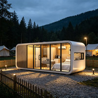 Maison conteneur modulaire préfabriquée Apple Cabin de 20 pieds/40 pieds, design moderne, étanche, portable, pour appartement, bureau, hôtel, villa
