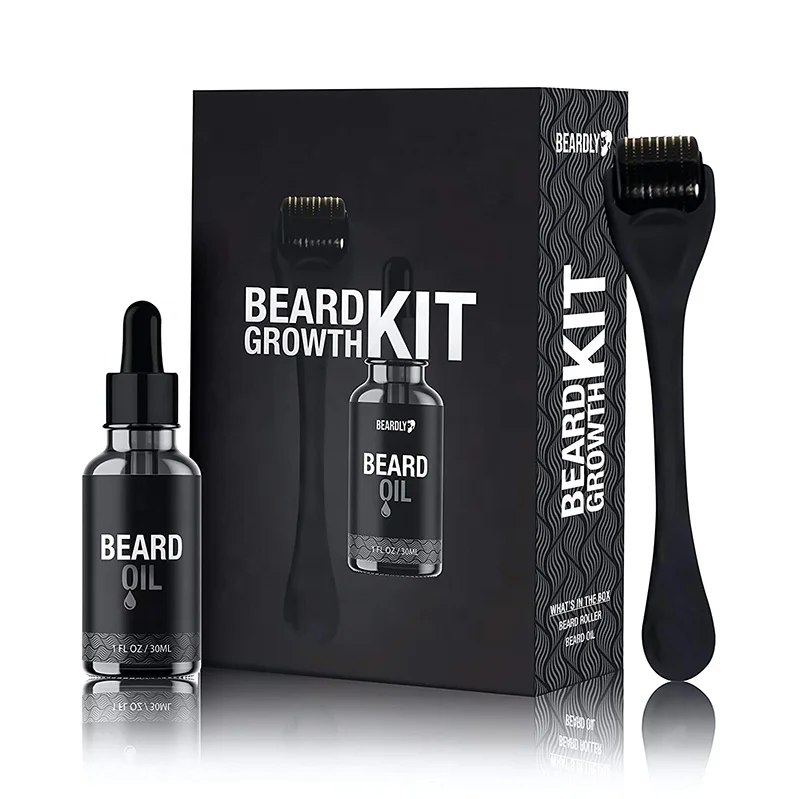 Сыворотка для роста волос стимулировать рост бороды с масло для бороды и усов на Дермо ролики роста волос для мужчин