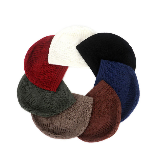 Custom Kufi Hats Man Plain Beanie Knitted Sun Visor Promotional Unisex Adult Logo Item Style Pattern Color Beach Travel