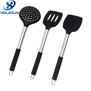 Ensemble d'ustensiles de cuisine multifonctionnels en silicone résistant à la chaleur 7 pièces pour femmes modernes avec poignée antidérapante en acier inoxydable - Product Image 3