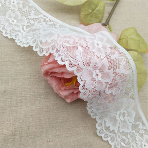 Decoración de flores de lujo Spandex elástico de punto/adornos de encaje de nailon 2 ''-2.875'' ancho para bolsas de ropa Textiles para el hogar disponibles - Product Image 3