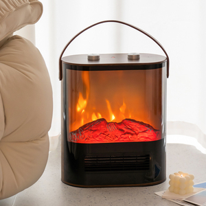 ETLus Flamme Réaliste 850W 1500W Fil Éléments Chauffants Espace Domestique Cheminée Électrique <span class=keywords><strong>Chauffage</strong></span> Poêle Cheminée avec Écran en Verre - Product Image 6