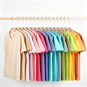 Camiseta de Manga Corta para Hombre, Cuello Redondo, Color Sólido, Varios Colores, Algodón Suave, Informal, Básica, para Uso Diario, Lisa, para Impresión Personalizada - Product Image 1