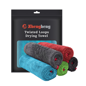 <span class=keywords><strong>Toalla</strong></span> de microfibra de bucle retorcido para secado de coches, 40x40cm 40x60cm 600GSM 800GSM, Paño de detallado premium sin arañazos - Product Image 1