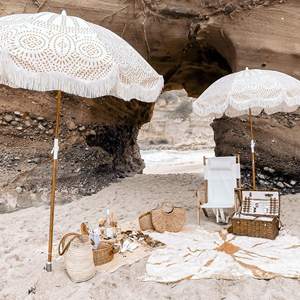 자외선 차단 해변 현대적인 디자인 우산 차양 술 해변 정원 마당 우산 - Product Image 2