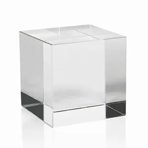 PUJIANG K9 Cubes de glace en cristal <span class=keywords><strong>Cube</strong></span> de verre cadre <span class=keywords><strong>Photo</strong></span> en cristal 3d avec <span class=keywords><strong>Photo</strong></span> personnalisée ou Logo CLB-1004A - Product Image 1