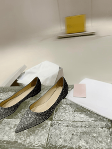 Jimmy Ombre Glitter Pointed Toe Flats Shimmer Slip On Ballerina <b>Shoes</b> for Everyday and Formal Events Chooing - Product Image 3