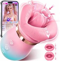 Vibromasseur vibrant à lèvres rouges et grande ouverture, pour stimulation clitoridienne et succion mammaire, fabriqué en Chine, pour adultes