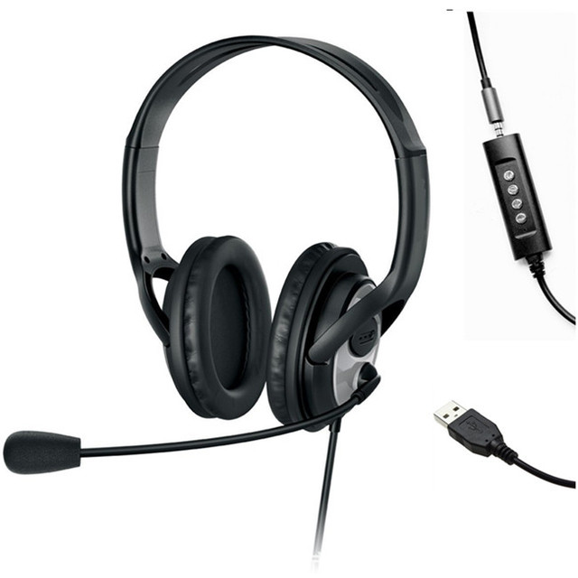 High Quality Headband Noise Cancelling Binaural USB Headset for Call Center and Computer