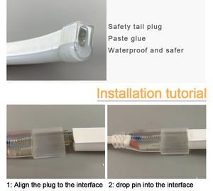 Remplacer le couvercle de <span class=keywords><strong>tube</strong></span> au néon en silicone de profil en aluminium <span class=keywords><strong>LED</strong></span> Strip Cover Dryw Différentes tailles 10x10 12x12 14x14 pour les néons - Product Image 6