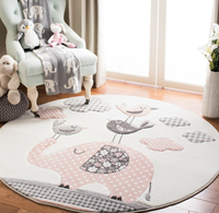 Karpet Bermain Anak Motif Hewan, Karpet Lantai Lembut Bahan Kasmir Imitasi untuk Kamar Bayi, Sofa, Alas Kursi Komputer