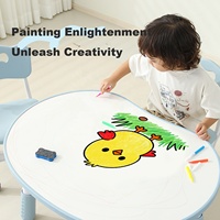 Ensemble table et chaises SINKIPA modernes pour enfants, en plastique et bois, hauteur réglable, pour salle à manger, chambre, école, cuisine, maison, bureau