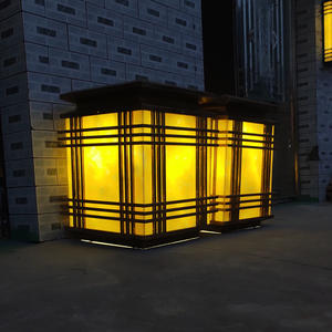 Lampe murale carrée en fer à LED alimentée par courant continu, indice de protection IP65, étanche, pour jardin, cour, villa, éclairage décoratif à intensité variable - Product Image 2