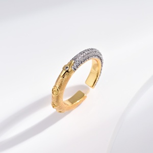 custom plata 925 sterling <b>silver</b> Minimalist Geometric <b>ring</b> wholesale hip hop unique 18K Gold Plated wedding <b>adjustable</b> <b>rings</b> - Product Image 2
