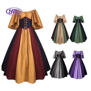 Costume médiéval Renaissance unisexe, kit de <span class=keywords><strong>cosplay</strong></span> de mariée vampire avec costumes et haut en polyester pour adultes - Product Image 1