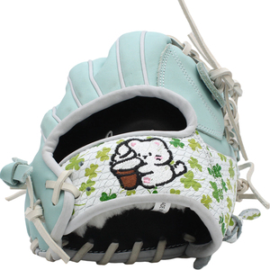 Gant <span class=keywords><strong>de</strong></span> baseball en cuir <span class=keywords><strong>de</strong></span> vachette personnalisé en gros, motif trèfle à quatre feuilles, pour joueurs - Product Image 4