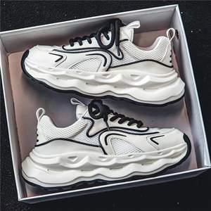 Man Sports Fashion Dad Shoes Breathable Knit Upper Flexible EVA/TPR Sole Hi-Poly Massage <b>Insole</b> Lightweight Platform - Product Image 4