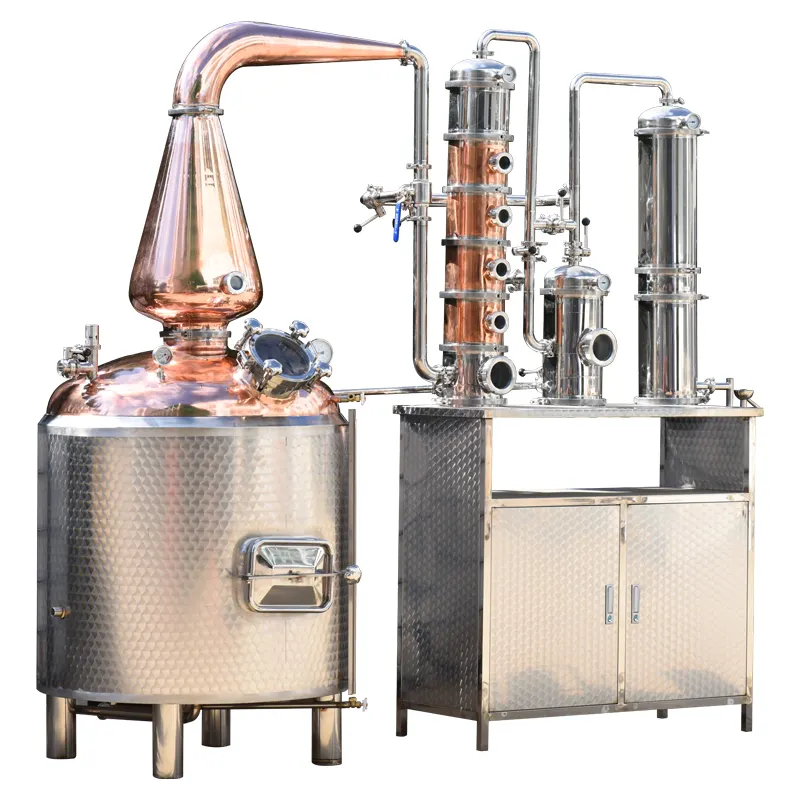 Machine de distillerie d'alcool plat de gin de 300 litres avec fonction brochette