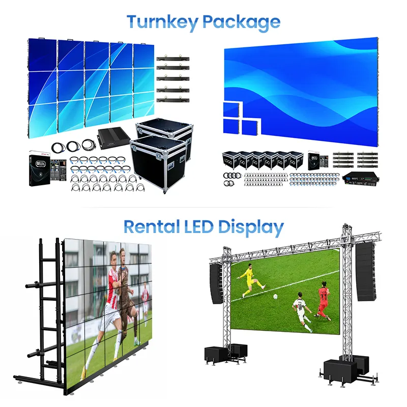 10ft X 12ft LED Screen 50cm X 50cm Modular Black LED Display For Event Church Backdrop 2.6mm 2.9mm 3.9mm LED Wall