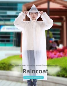 <b>Women</b> Thickened Long Transparent Rain Poncho, Full Body Heavy Rain Resistant for Adult Outdoor Travel - Product Image 3