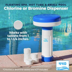 440 mini cao cấp Floater Dispenser cho spa bồn tắm nước nóng Hồ bơi nhỏ 1 inch Clo <span class=keywords><strong>bromine</strong></span> máy tính bảng điều chỉnh 0-13 kiểm soát dòng chảy - Product Image 2