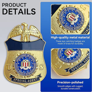 Badges d'épaule en métal personnalisés pour uniformes de sécurité, insignes en cuir, badges de sécurité - Product Image 3