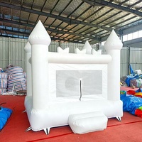 Château gonflable Kaluen Pure White pour mariage, mini château gonflable pour enfants, idéal pour la location de fêtes