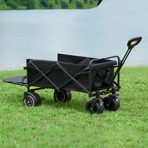 Chariot de <span class=keywords><strong>camping</strong></span> pliable à assistance électrique premium, moteur 100W, batterie 5000mAh, quatre roues, inclinable, à traction manuelle - Product Image 3