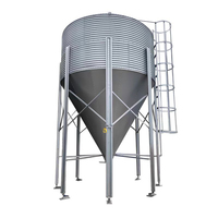 Silo de stockage d'aliments galvanisé, tour de stockage de céréales pour l'élevage de porcs, de poulets et de volailles, équipement d'alimentation automatique pour l'élevage