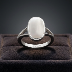 NOVAMART Fine Marjan <b>Rings</b> Japanese White Coral Oval Bezel Setting Unisex Wholesale Export - Product Image 3
