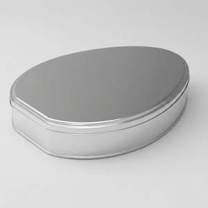 Kontensan L489 3.5 Lt <b>Egg</b> Shaped Tin Box 312x243mm X H50mm Slip Lid for Candy and <b>Chocolate</b> Turkey - Product Image 2