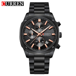 Montre à quartz CURREN 8490 en acier inoxydable avec bracelet, calendrier, lumineuse, étanche, simple et élégante, très vendue - Product Image 2