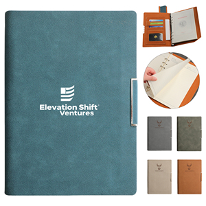 PU Leather A5 Notebook Business <b>Journal</b> with Metal Clip Deer Embossed Cover Office <b>Writing</b> Planner Gift - Product Image 2