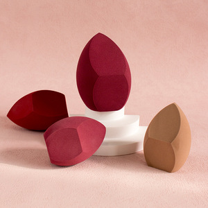 Esponja de Maquillaje de Poliuretano Hidrófilo de Doble Uso, Seco y Húmedo, No Pegajosa, de Corte Oblicuo Irregular, Súper Suave, Tamaño Grande - Product Image 1