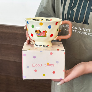 Cute Egg-Shaped Porcelain Coffee Mug Wholesale <b>Ceramic</b> Home Drinking <b>Cup</b> for Business Gifts Girls Dormitory Office - Product Image 6