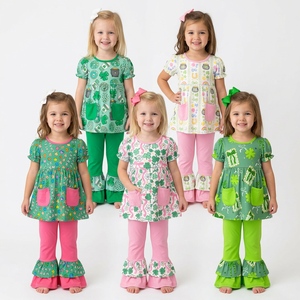 ชุดเสื้อผ้าเด็กผู้หญิงแขนยาวมีฮู้ดผูกโบว์พร้อมกางเกง - Product Image 6