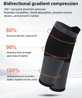 Manchon de compression pour mollet personnalisé avec logo, antidérapant, respirant, léger, pour la course à pied, grande taille, sans couture, confortable