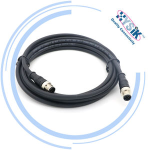 Recto M12 8 pines un conector macho a hembra codificado Cable convertidor de extensión de automatización de aviación - Product Image 2