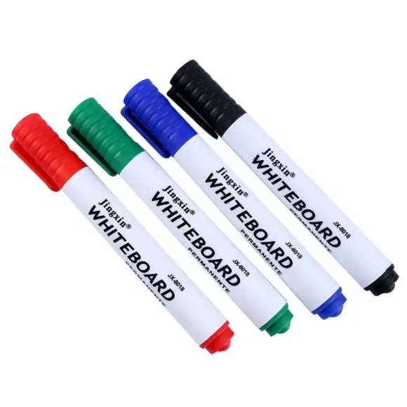 Non-toxic multi-color dry erase whiteboard marker pen with fine tip